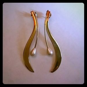 FASHION FAUX PEARL EARRINGS